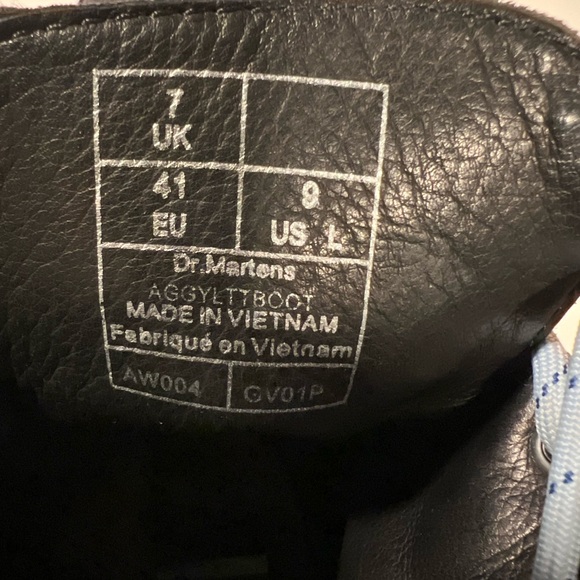 Dr. Martens AGGY Agyness Deyn Women's LTT Leather Boots - Black - Picture 11 of 16